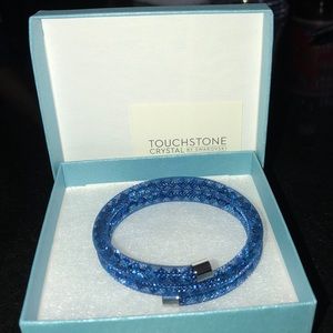 SWAROVSKI TOUCH STONE MESH BLUE BRACELET